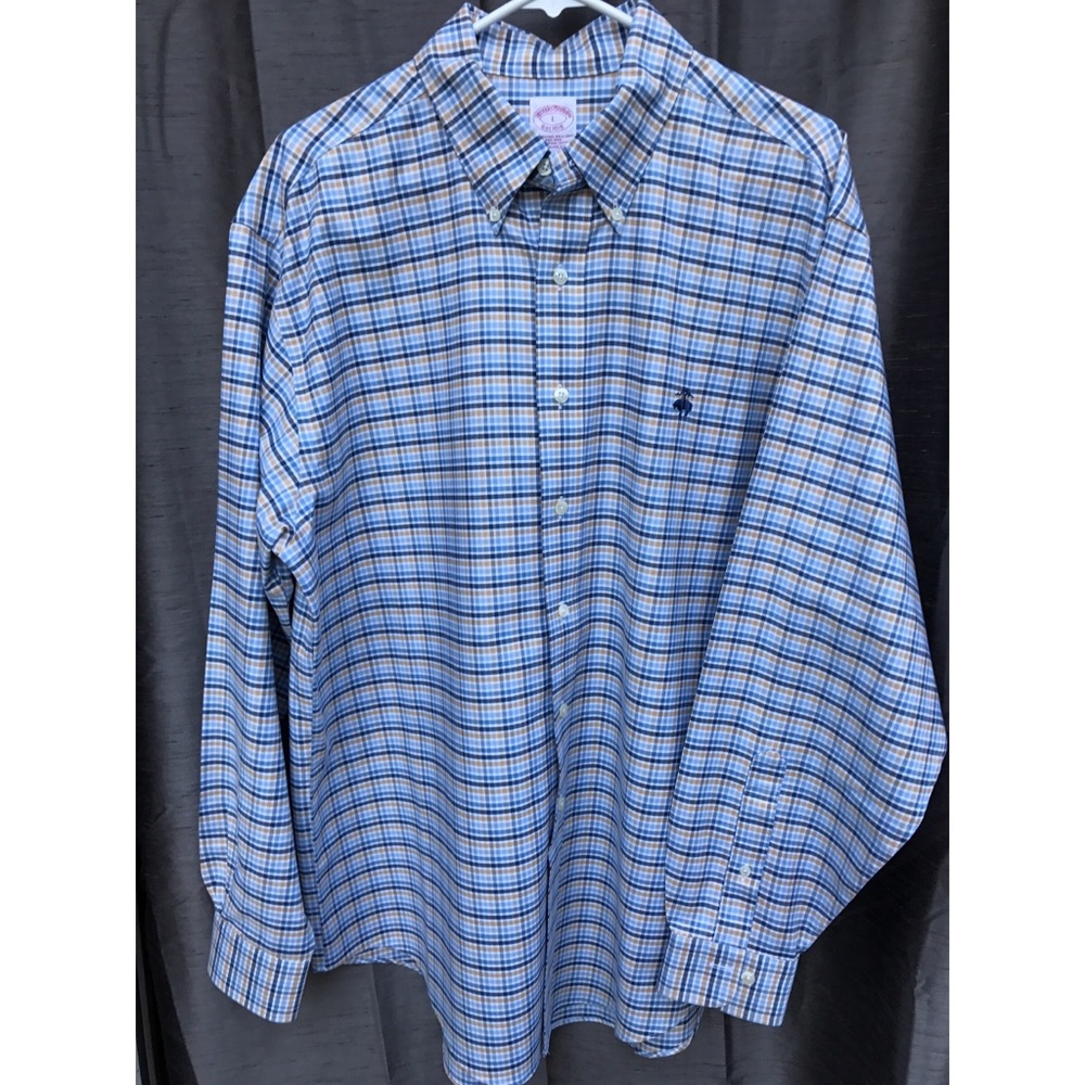 Brooks Brothers Button Down Blue Yellow Large